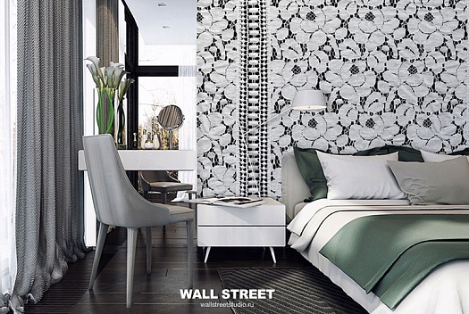 Фотообои в интерьере артикул Grayscale 16, ОТТЕНКИ СЕРОГО / GRAYSCALE, Wall street