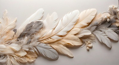 Панно AG-FT-026, Feathers, Design Studio 3D